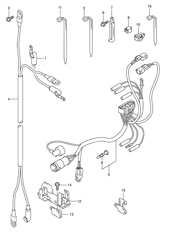 Жгут проводов для Suzuki DF30 S/L; RS/L; QS/L; TS/L