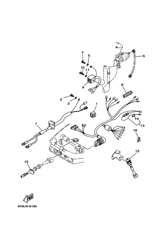 Электрооборудование 2 (K40JWH) для Yamaha 40 M(W/)S/L