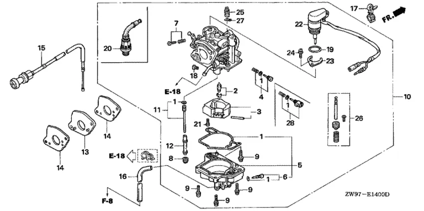 Карбюратор для Honda 10