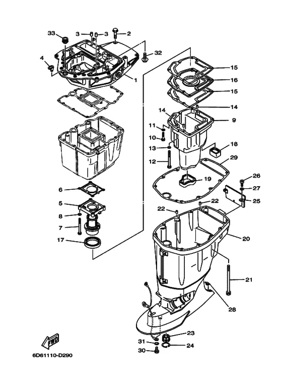 Дейдвуд кронштейн для Yamaha F100 ETL/X