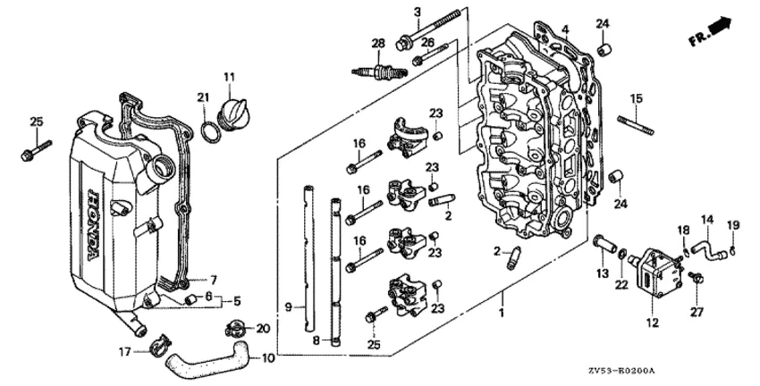 Головка цилиндра для Honda 40