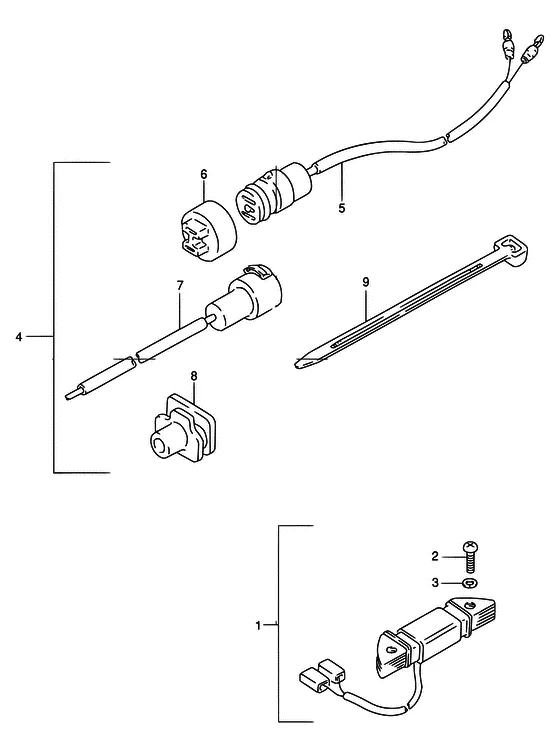 Опция: электрооборудование ((2)) для Suzuki DT5Y S/L