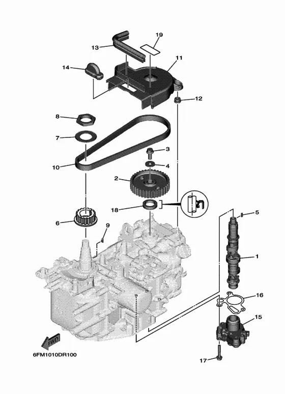 Масляный насос для Yamaha F25 ETL