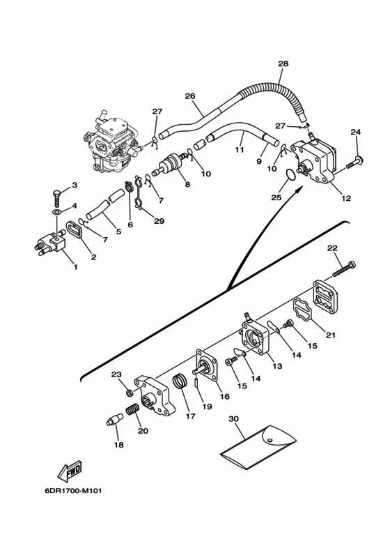 Топливная система для Yamaha F8 MHL