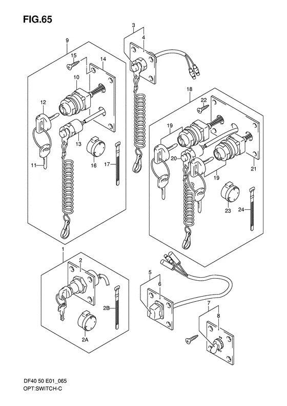Переключатель напряжения (Optional; model: 05~10) для Suzuki DF50 (W)QHS/L; (W)TS/L