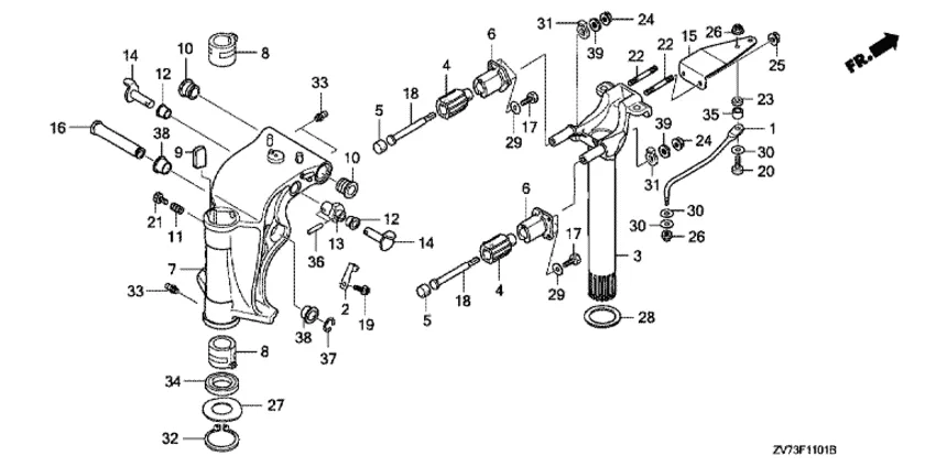 Поворотный корпус (2) для Honda 30