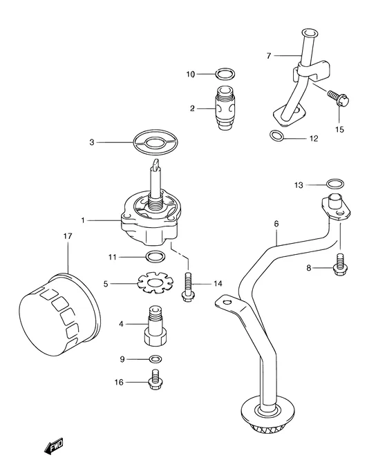 Масляный насос для Suzuki DF30 S/L; RS/L; QS/L; TS/L