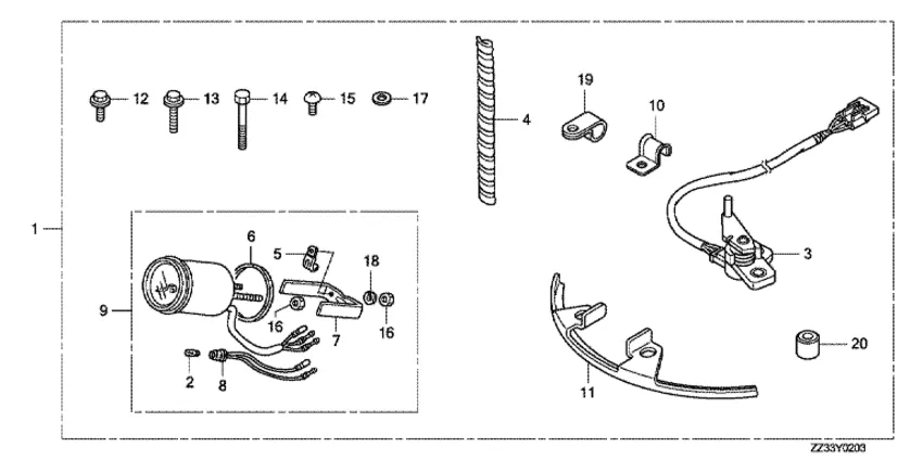 Комплект указателя положения руля для Honda 60