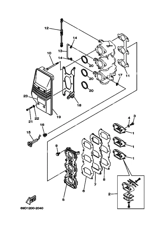 Впускная система для Yamaha 60 M(H/W/D)L