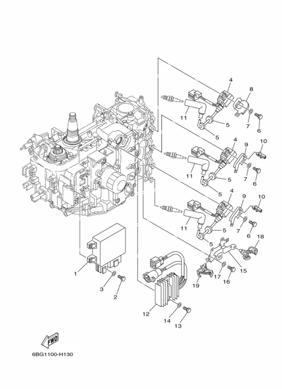 Электрооборудование 1 для Yamaha F30 E(H/D/T)S/L/X