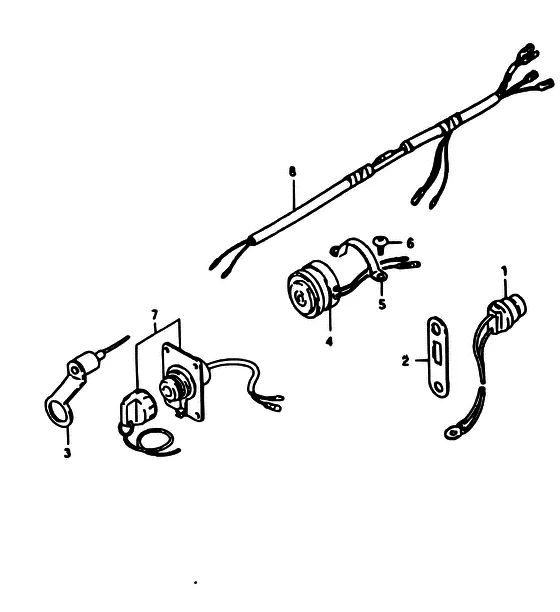 Опция: электрооборудование ((2)) для Suzuki DT40 WS/L/LL/L2/UL; WRS/L/LL/L2/UL; WKS/L/LL/L2/UL; WKRS/L/LL/L2/UL