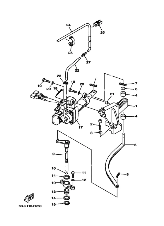 Управление для Yamaha F350 ETU/X
