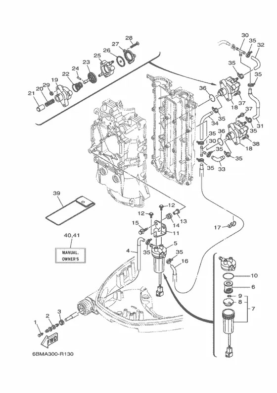 Топливная система 1 для Yamaha F150 ETX