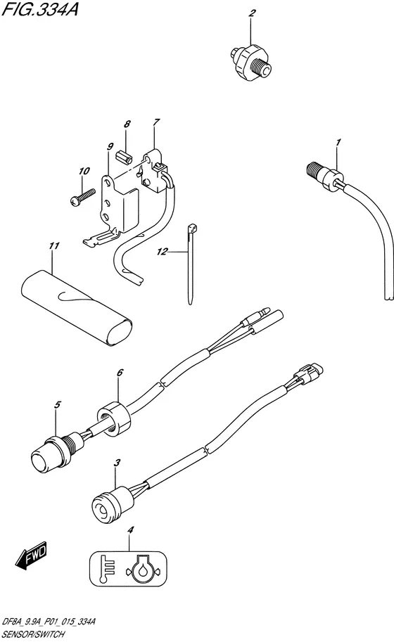 Датчик и выключатель ((DF8A P01)) для Suzuki DF9.9A S/L; ARS/L