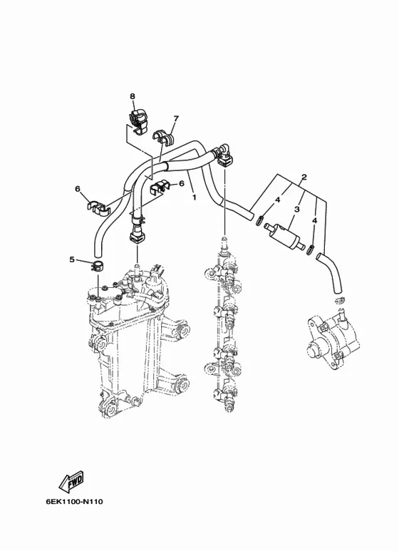 Топливный насос впрыска для Yamaha F115 ETL