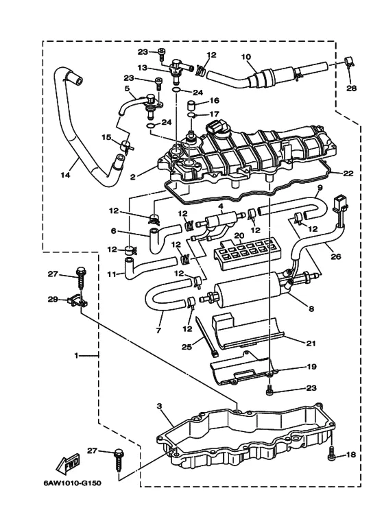 Топливная система 2 для Yamaha F300 ETU