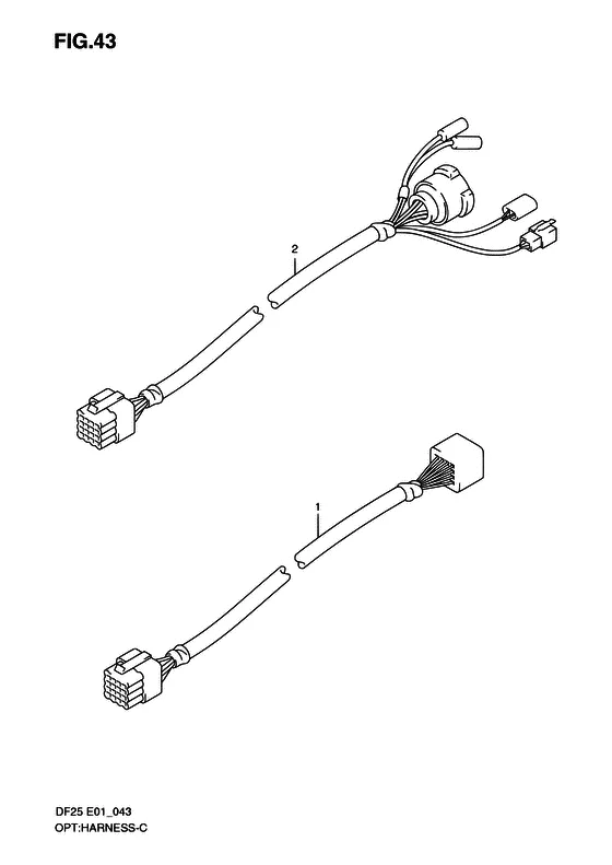 Опция: жгут проводов для Suzuki DF25 V-twin S/L; RS/L; QS/L; TS/L