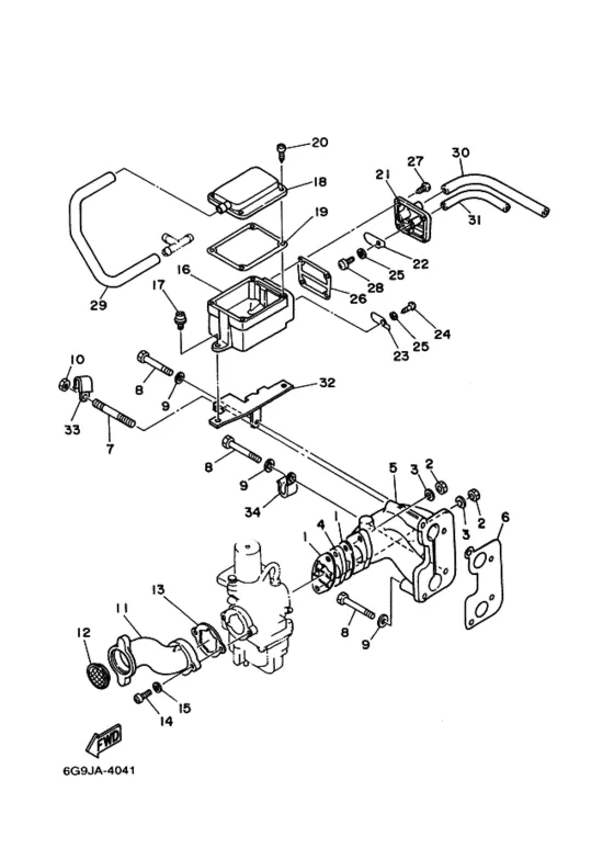 Впускная система для Yamaha F9.9 M(E)HS/L