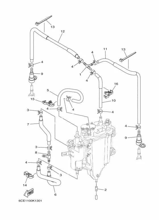 Топливный насос впрыска для Yamaha F250 ETX
