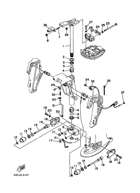 Струбцина для Yamaha 40 M(H/E/T)OS/L