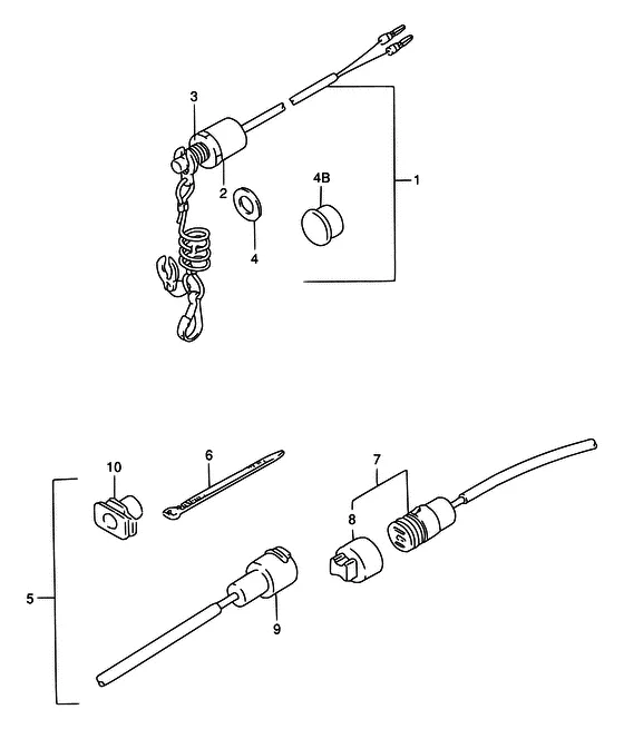 Опция: электрооборудование ((2)) для Suzuki DT5 S/L