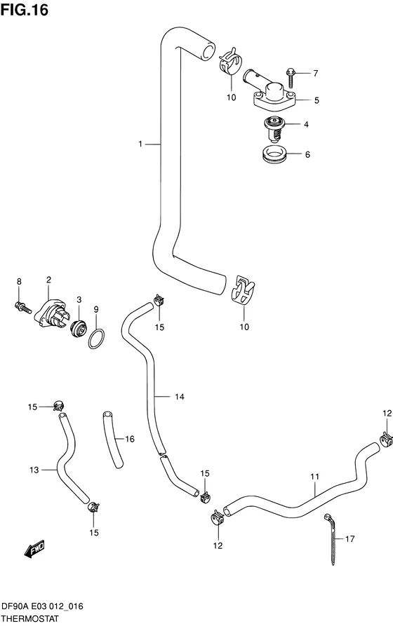 Термостат для Suzuki DF90A T(H)L/X