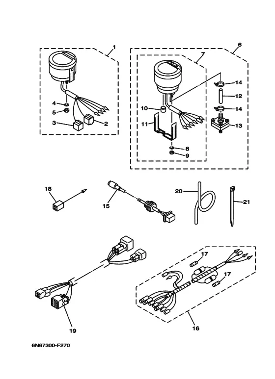 Панель приборов для Yamaha F95 ETL/X