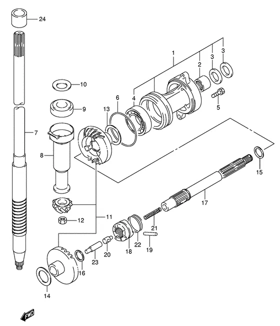 Трансмиссия для Suzuki DF50 (W)QHS/L; (W)TS/L