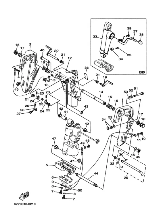 Струбцина для Yamaha F50 E(D/T/H)L/X