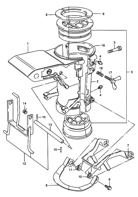 Поворотный кронштейн для Suzuki DT5Y S/L
