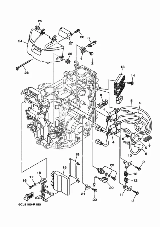 Электрооборудование 1 для Yamaha F40 ETL