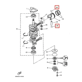Кольцо стопорное поршневого пальца Yamaha 40-50  6H4-11634-01 картинка