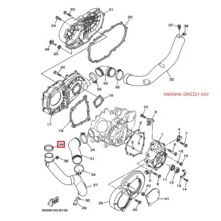 Уплотнение патрубка YAMAHA GRIZZLY 660 (Yamaha) картинка