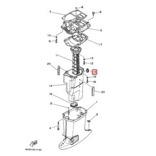 Уплотнение глушителя Yamaha 25-70, Yamaha картинка