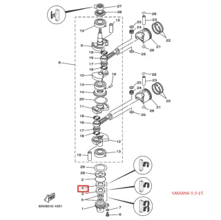 Сальник Yamaha (93102-25M48; 93102-25M44) (25x38x7) (TM) картинка