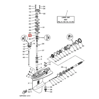 Кольцо уплотнительное корпуса сальников торсиона Yamaha 25-90 (93210-41042; 93210-46044) (Yamaha) картинка