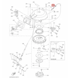 Стопор блокировки запуска (в сборе с пружиной 90501-10227) Yamaha 4-50 (HINGAN) картинка
