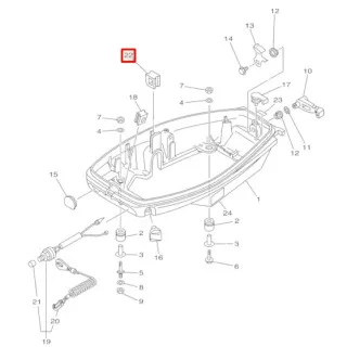 Втулка резиновая в поддон Yamaha 20-30 (90480-17M08) (Yamaha) картинка