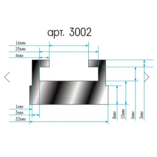 Склиза для снегоходов YAMAHA (8AC-47421-00) (3002) (163 см) картинка