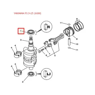 Сальник Yamaha (93102-35M51; F15-01.02.00.06) (35x47x6.5) (PREMARINE) картинка