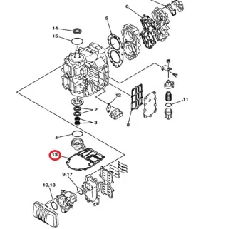 Прокладка под блок Yamaha 40X (Sinera) картинка