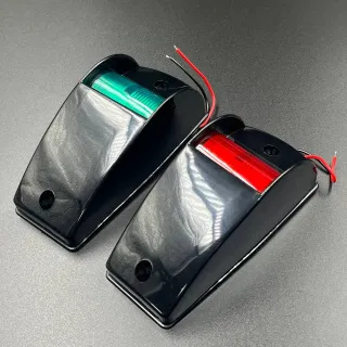 Огни ходовые LED (комплект)(131x59x46мм)(12V/24V)чёрный (Sunfine) картинка