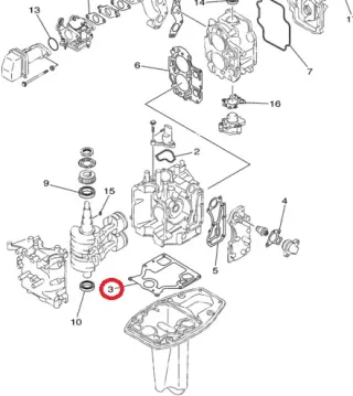 Прокладка под блок двигателя Yamaha F9.9-15 (Yamaha) картинка