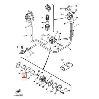 Мембрана топливного насоса Yamaha 20-90 (RT) картинка