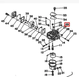 Втулка ролик рычага карбюратора Yamaha 9.9-15D; 115-225 (Yamaha) картинка