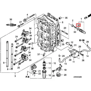 Кольцо уплотнительное крышки анода Honda BF40-50 (Honda) картинка