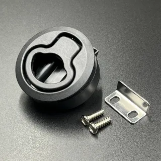 Ручка для рундука врезная (61mm x 35mm),черный (Wuhu) картинка