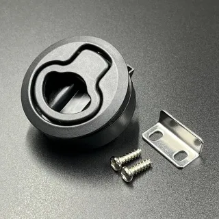 Ручка для рундука врезная (61mm x 35mm),черный (Wuhu) картинка