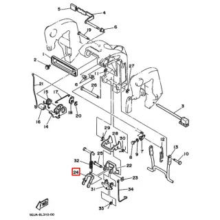 Скоба подвески Yamaha 20-25 (6L2-43624-00), Yamaha картинка