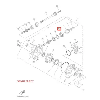 Сальник переднего редуктора 48х65х9 квадроцикл YAMAHA GRIZZLY 350-700 (Yamaha) картинка